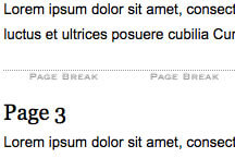 CSS Page Break