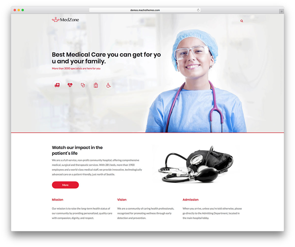 MedZone Lite: Free Medical WordPress Theme