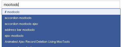 MooTools&#8217; AutoCompleter Plugin