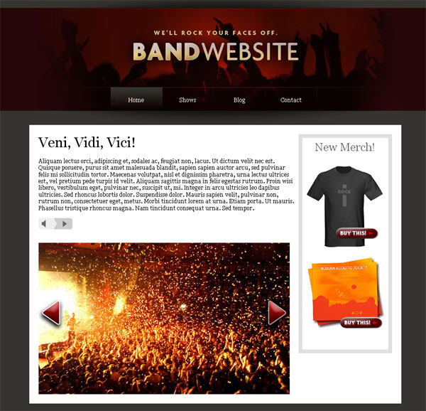 Introducing Band Website Template Get A Website That Rocks Like You 