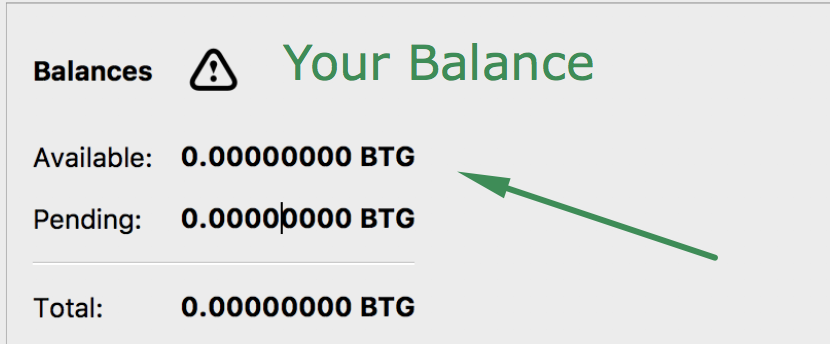 bitcoin gold check balance