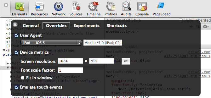 Chrome Dev Tools - Overrides