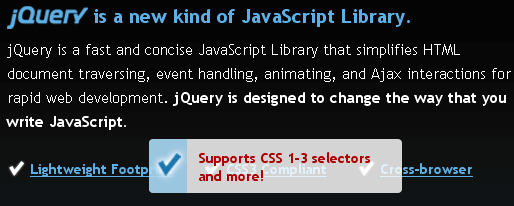 Duplizieren Sie die jQuery-Homepage-Tooltips