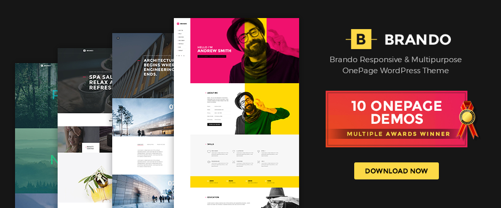 Brando - A multi-purpose one page WordPress theme