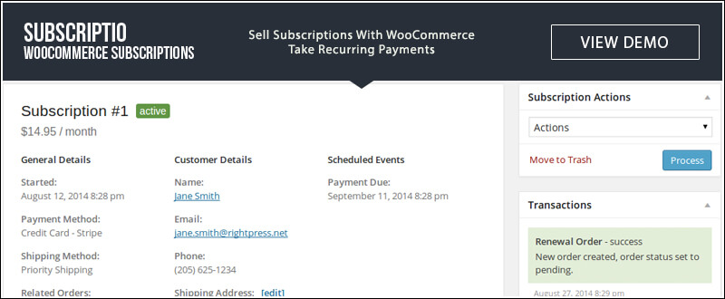 Subscriptio- WooCommerce Subscriptions
