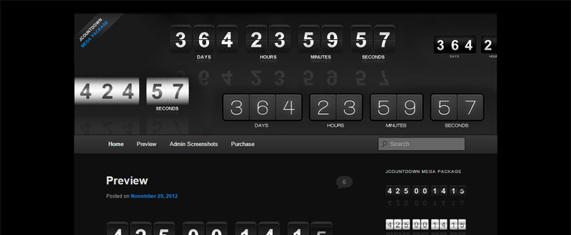 jCountdown Mega Package for WordPress