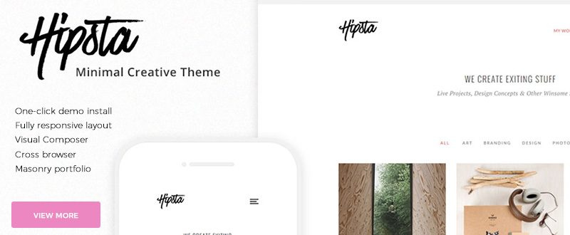 Hipsta – Minimal Creative WP Theme