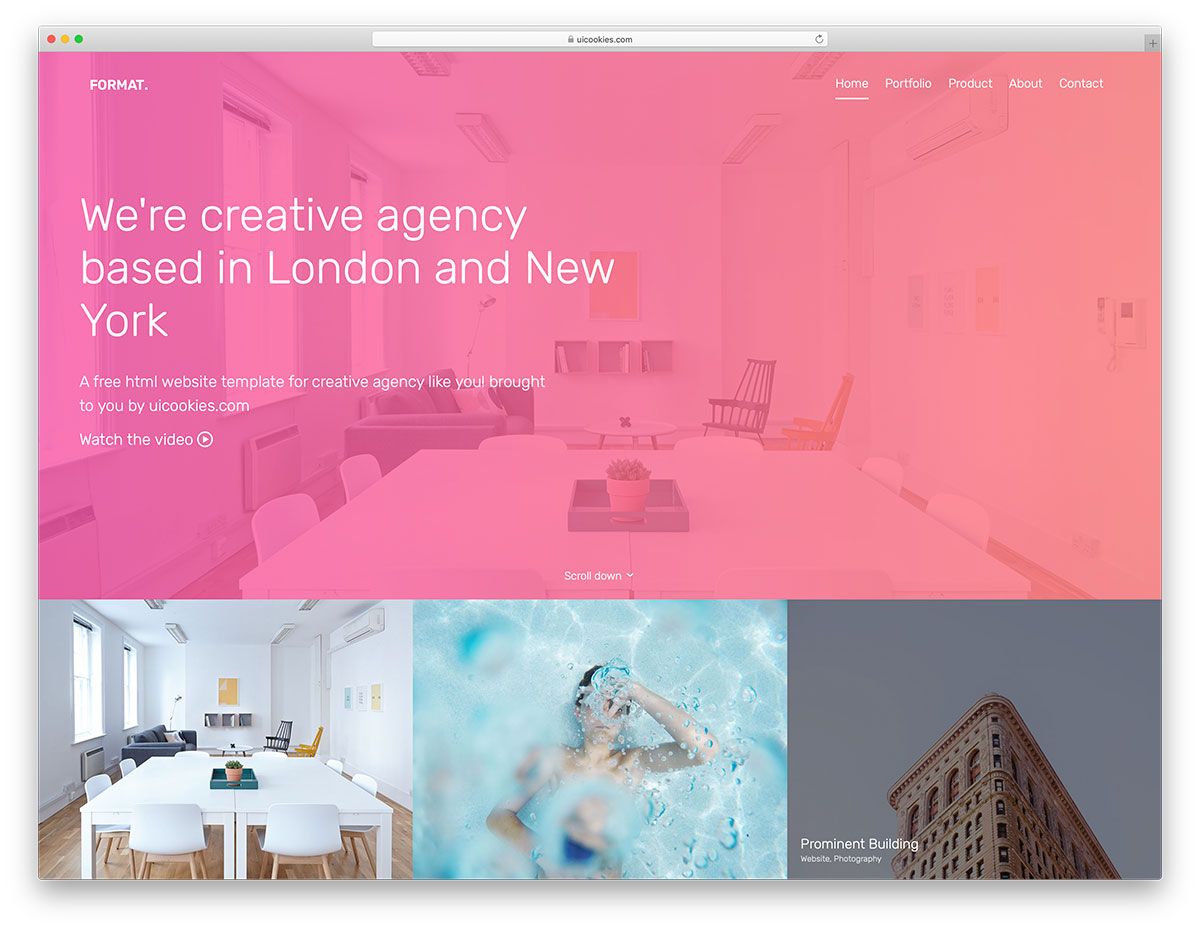 Format – Free Website Template Using Bootstrap For Portfolio